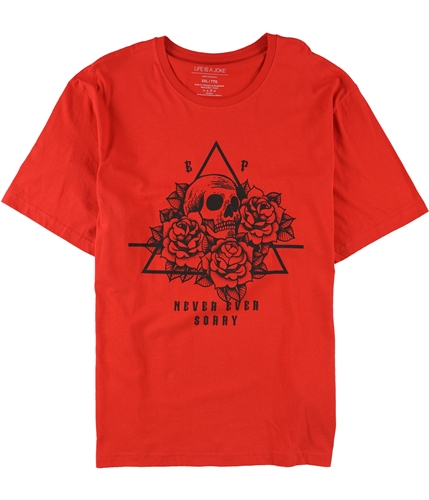 Elevenparis Mens Never Ever Sorry Graphic T-Shirt red S