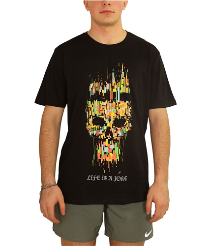 Elevenparis Mens Skull Graphic T-Shirt black S