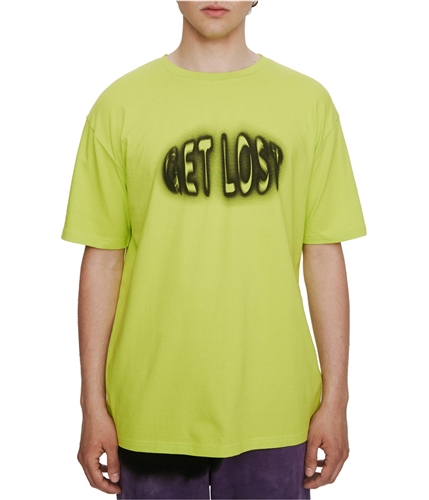 Elevenparis Mens Get Lost Graphic T-Shirt limepunch S