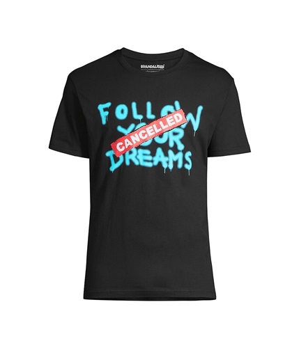 Elevenparis Mens Follow Your Dreams Graphic T-Shirt black M