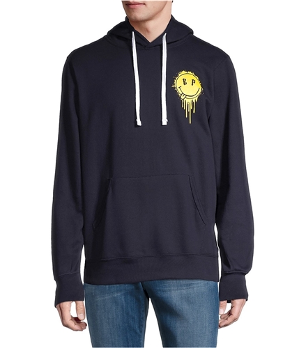 Elevenparis Mens Splatter Smiley Hoodie Sweatshirt navy M