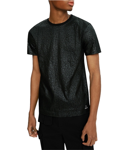 Elevenparis Mens Crackle Graphic T-Shirt black S