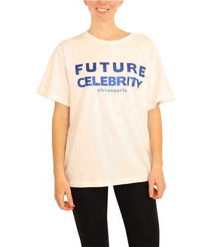 Elevenparis Womens Future Celebrity Graphic T-Shirt whiteblu XS