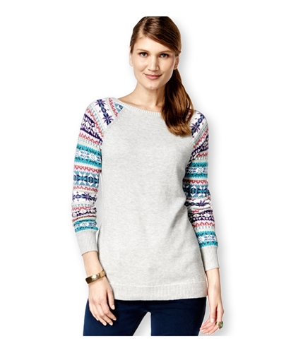 American Living Womens Fair-Isle Sleeves Pullover Sweater oxgrymu 2XL