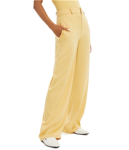 Danielle Bernstein Womens Solid Casual Trouser Pants yellow 14x32