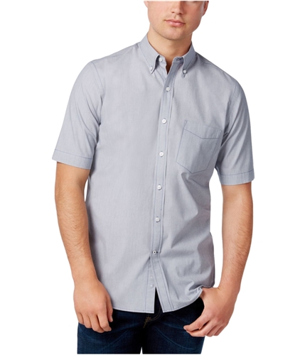 Club Room Mens Micro-Stripe Button Up Shirt navyblue XLT