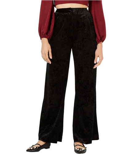 Leyden Womens Velvet Pleated Casual Trouser Pants black S/31