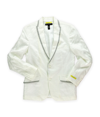 I-N-C Mens Linen Tux Two Button Blazer Jacket white M