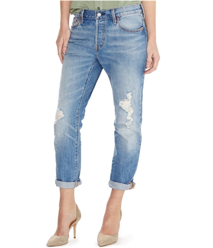 Levi's Womens Cusomized Distressed Slim Fit Jeans morninghaze 27x32