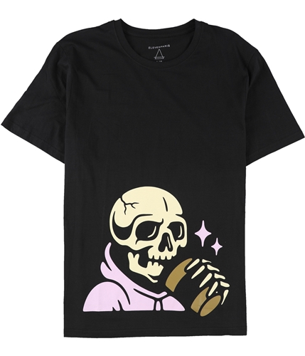 Elevenparis Mens Skeleton Graphic T-Shirt black S