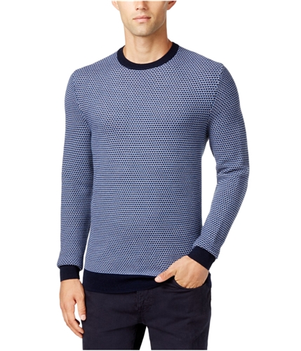 Club Room Mens Geo Jacquard Pullover Sweater navyblue S