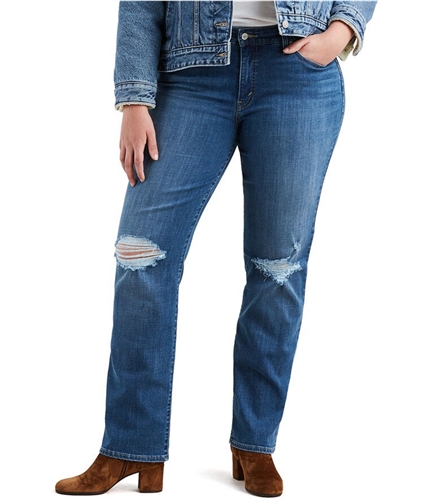 Buy a Womens Levi's 414 Distressed Straight Leg Jeans Online |  