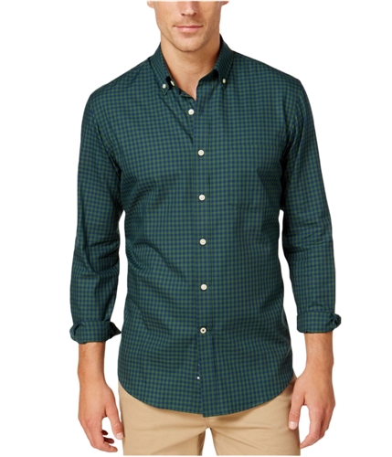 Club Room Mens Gingham Long Sleeve Button Up Shirt isleofpines S