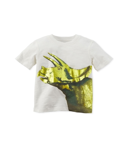 Carter's Boys Foil Triceratops Graphic T-Shirt ivory 2T