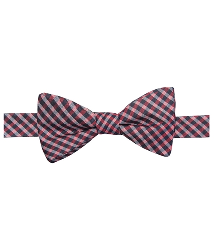 Countess Mara Mens Gingham Self-tied Bow Tie red Short