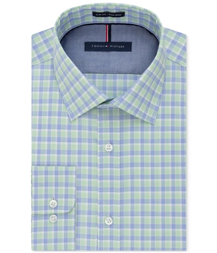 Tommy Hilfiger Mens Non-Iron Button Up Dress Shirt willow 15