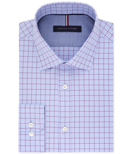 Tommy Hilfiger Mens Non-Iron Button Up Dress Shirt watermill 16