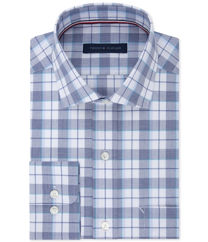 Tommy Hilfiger Mens Classic Non-Iron Button Up Dress Shirt marineblue 16.5