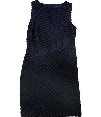 Ralph Lauren Womens Blue Shadow Velvet Sheath Dress blue 12