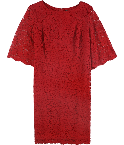Ralph Lauren Womens Lace Sheath Dress red 2