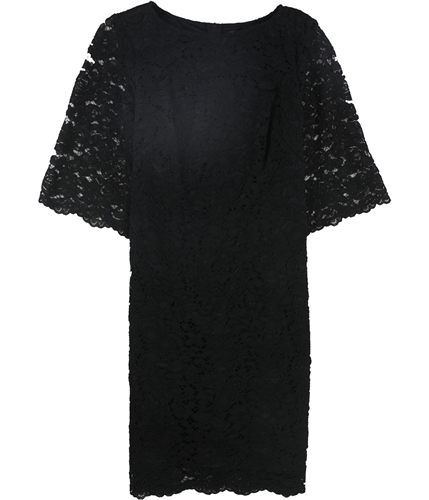 Ralph Lauren Womens Jillias Lace Sheath Dress black 10