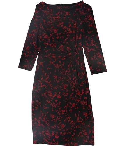 Ralph Lauren Womens Floral Jersey Dress black 2