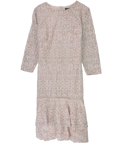 Ralph Lauren Womens Lace Drop-Waist A-line Dress pink 8