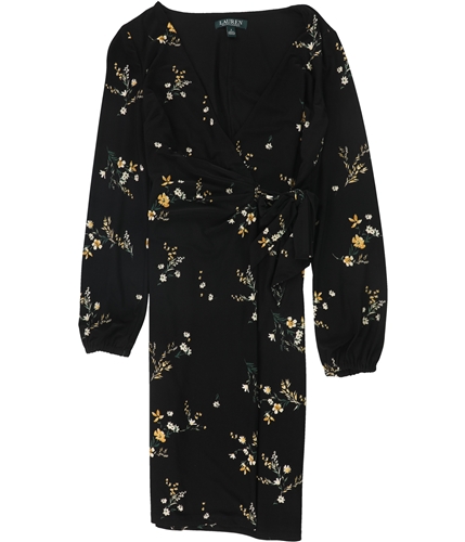 Ralph Lauren Womens Floral Sheath Dress black 2