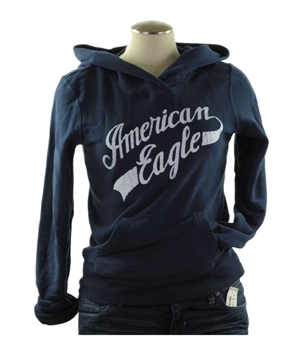 American Eagle Outfitters Womens Graphic Hoodie Sweatshirt navyblue XS
