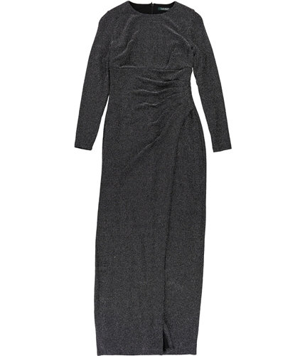 Ralph Lauren Womens Knit Gown Dress blksilver 4