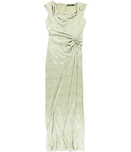 Ralph Lauren Womens Floor Length Gown Dress whitegold 12