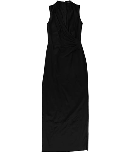 Ralph Lauren Womens Runched Gown Dress black 4