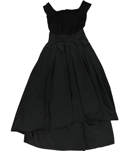 Ralph Lauren Womens Pleated Gown Dress black 4