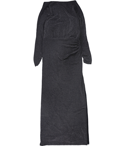 Ralph Lauren Womens Metallic Slit Dress navy 10