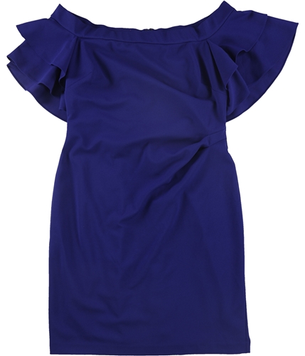 Ralph Lauren Womens Veroda Off-Shoulder Dress navy 12
