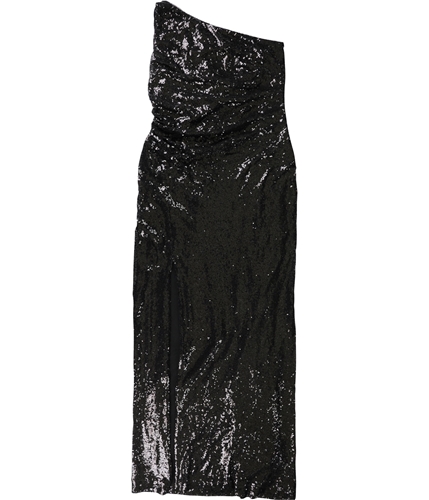 Ralph Lauren Womens Sequined One Shoulder Dress blkshine 2