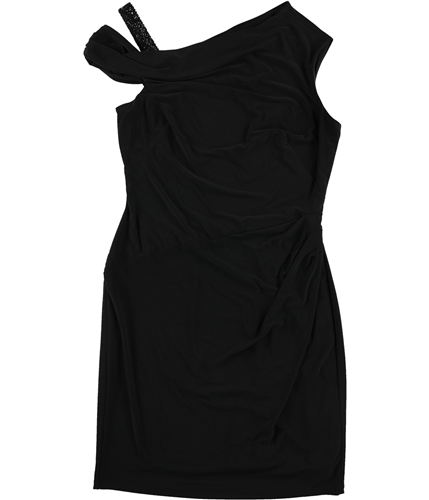 Ralph Lauren Womens Runched Party One Shoulder Dress black 2