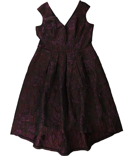 Ralph Lauren Womens Metallic Embroidered Bodycon High-Low Dress pink 10