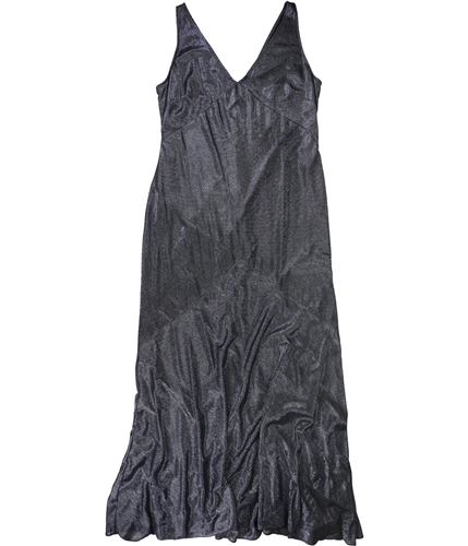 Ralph Lauren Womens Metallic Gown Dress blknvy 2