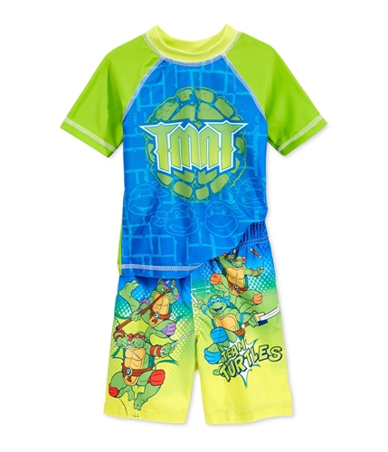 Nickelodeon Boys 2-Piece Rash Guard Graphic T-Shirt green 2T