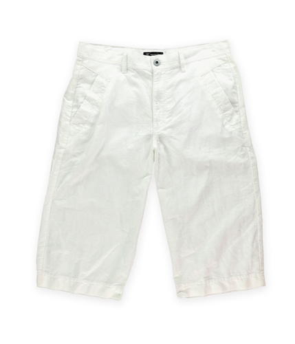 I-N-C Mens Linen Casual Walking Shorts white 33
