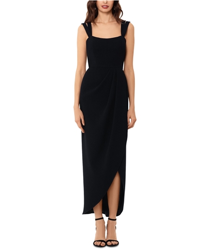 XSCAPE Womens Solid Gown Dress black 6