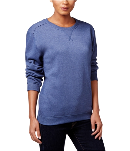 Karen Scott Womens Fleece Pullover Sweatshirt heatherindigo L