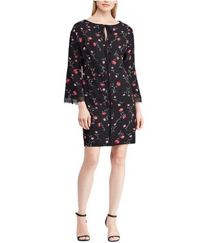 American Living Womens Floral Shift Dress red 2