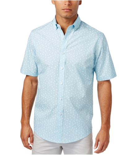 Club Room Mens Seagull Button Up Shirt crystalblue XL