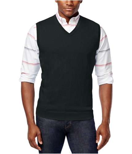 Club Room Mens Knit V-Neck Sweater Vest black XL