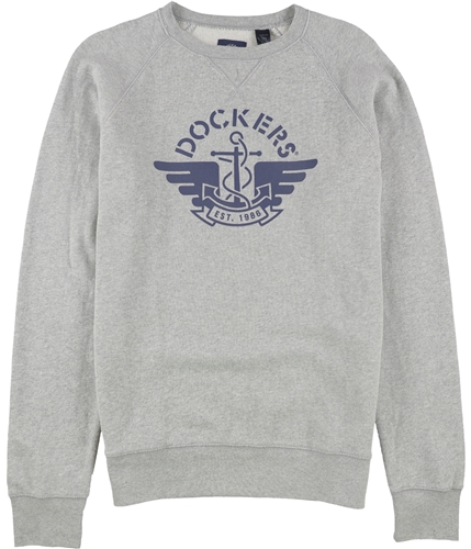 Dockers Mens Alpha Logo Sweatshirt gray S