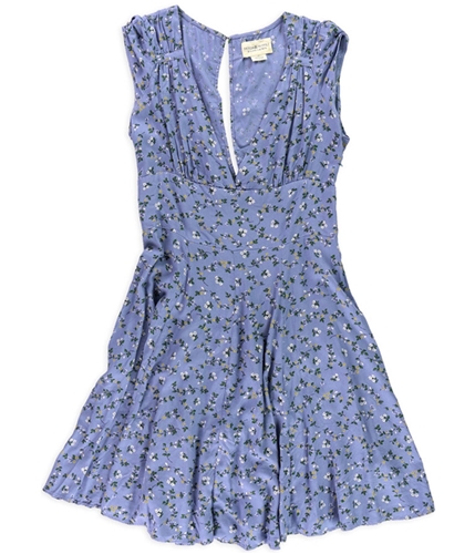 Ralph Lauren Womens Floral Print A-line Dress blue 0