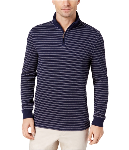 Club Room Mens Striped Knit Pullover Sweater navybluecbo S