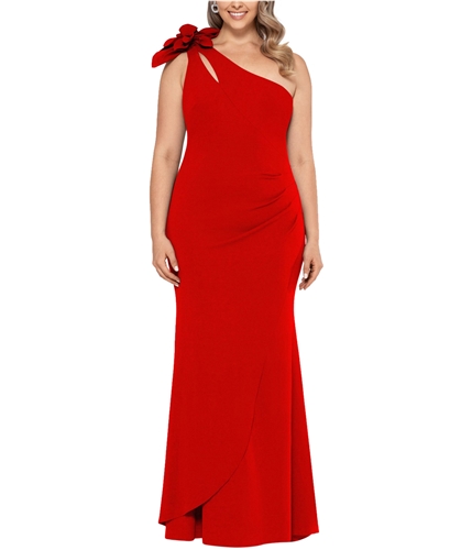 XSCAPE Womens Flower Gown Dress red 14W